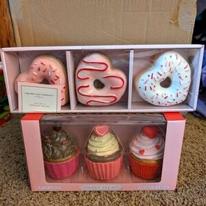 Cupcakes and Cashmere & Sweet Treats boxed Valentine's Day donuts and cupcakes